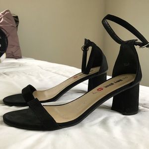 Black block heels